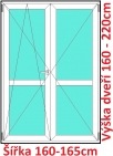 Dvoukřídlé balkonové dveře s příčkou OS+O SOFT šířka 160-165cm